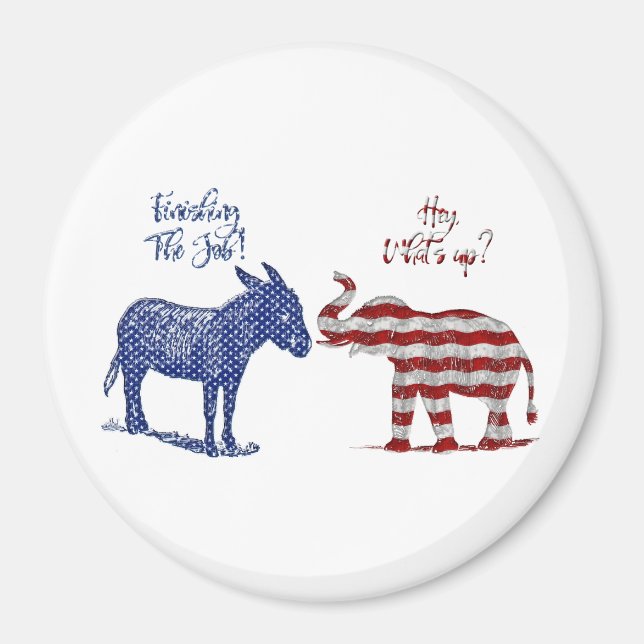 Funny Elections Theme Pro Democrats Biden 2024 Magnet (Front)