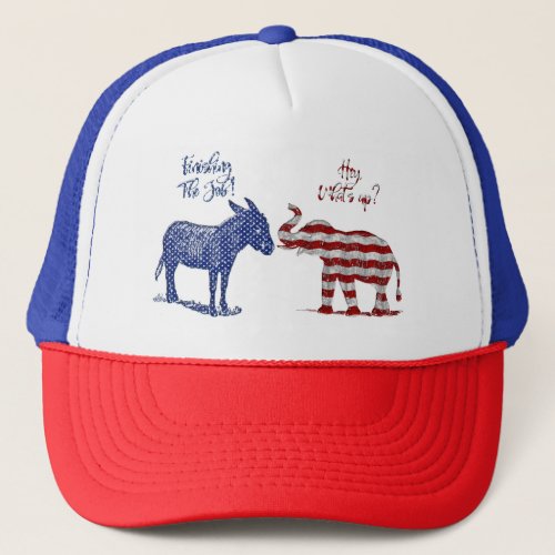 Funny Elections Theme Pro Democrats Biden 2024 Trucker Hat