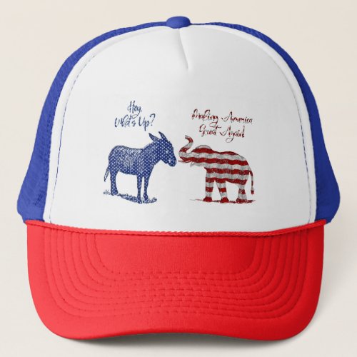 Funny Elections Theme Pro Republican Trump 2024 Trucker Hat