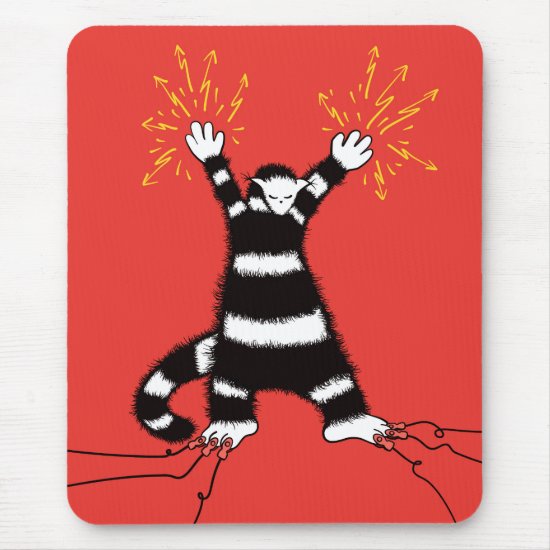 Funny Electric Cat Character High Voltage Mouse Pad