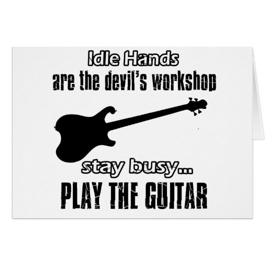 Funny electric guitar designs cards (Front Horizontal)
