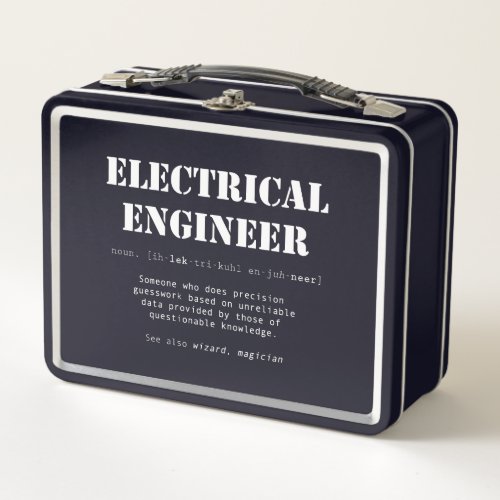 Funny Electrical Engineer Definition Gift Metal Lunch Box
