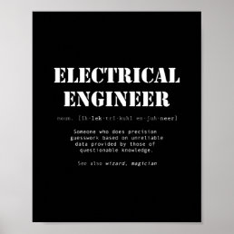 Funny Electrical Engineer Definition Gift Poster