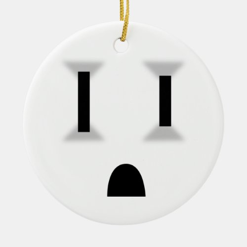 Funny Electrical Outlet Ceramic Ornament