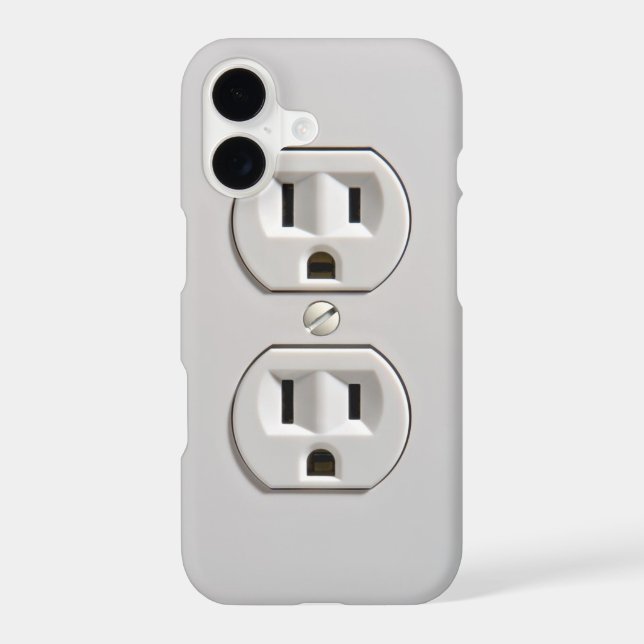 Funny Electrical Outlet Iphone Case (Back)