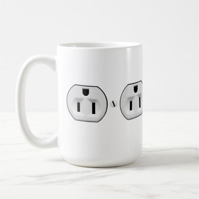 Funny Electrical Outlet Mug | Electrician Gift (Left)