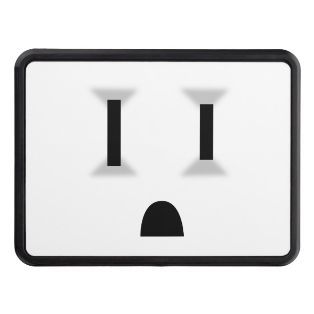 Funny Electrical Outlet (No Outline) Hitch Cover (Front)