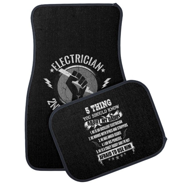 Funny  Electrician 2nd Generation Electrician Gift Car Floor Mat (Set)