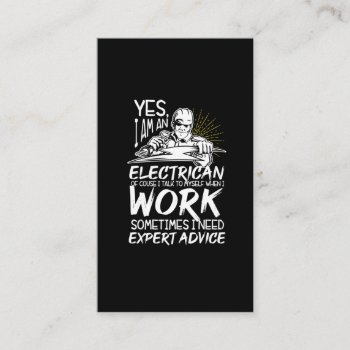 Funny Electrician Advice Electronics Expert Business Card by Designer_Store_Ger at Zazzle