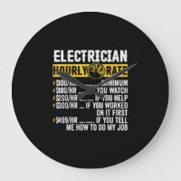 Funny Electrician Apparel, Hourly Rate Men
