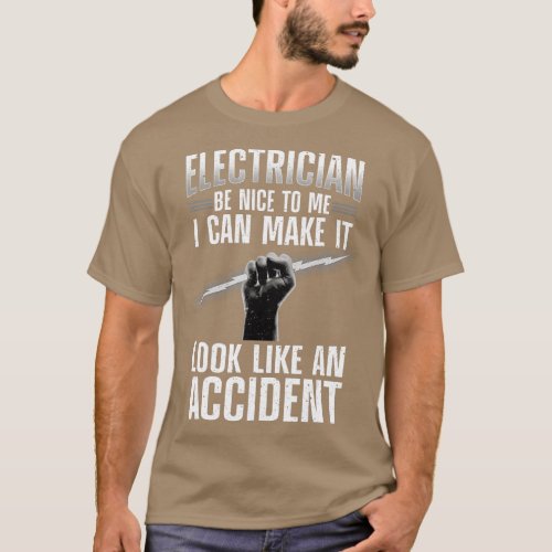 Funny Electrician Art For Men Women Professional E T_Shirt