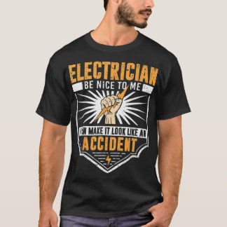 Funny Electrician Art Men Electrical Engineer Humo T-Shirt