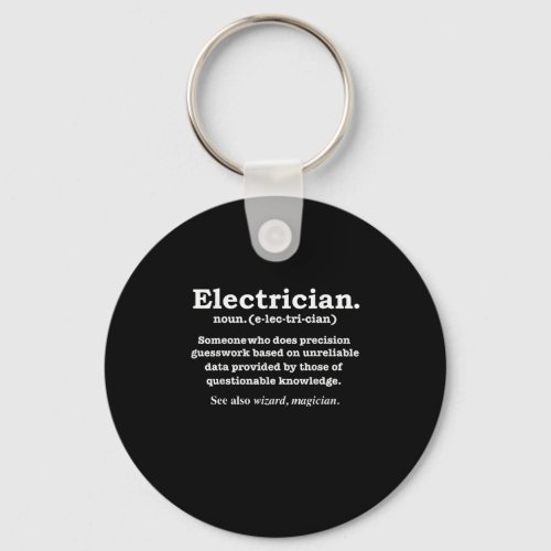 Funny Electrician Definition Gift Graduation Keychain