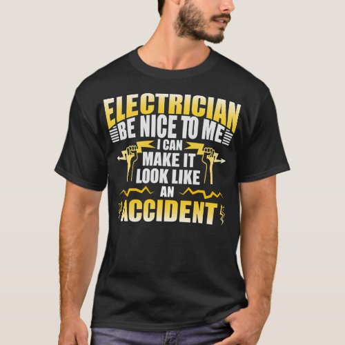 Funny Electrician Electrical Worker Outfit T_Shirt
