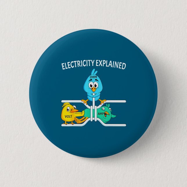 Funny Electrician For Men Women Electricity Engine Button (Front)