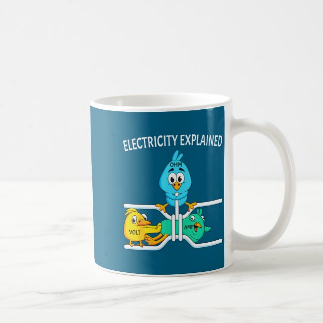 Funny Electrician For Men Women Electricity Engine Coffee Mug (Right)