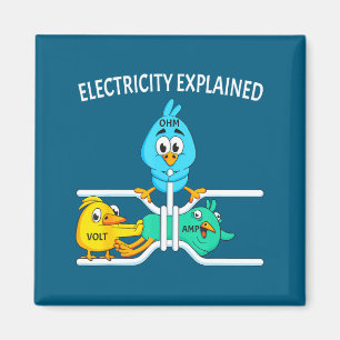 Funny Electrician For Men Women Electricity Engine Magnet