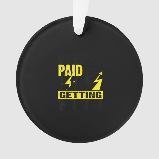 Funny Electrician Gift Electrical Power Lineman Me Ornament (Front)