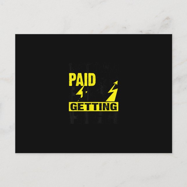 Funny Electrician Gift Electrical Power Lineman Me Postcard (Front)
