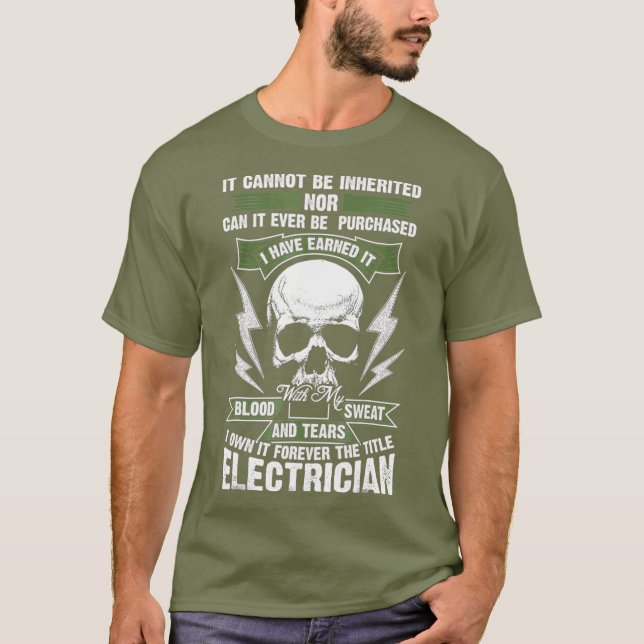 Funny Electrician Gift Great Union Meme T-Shirt (Front)