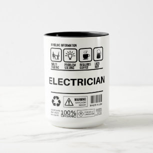 Funny Electrician Handling Information Mug