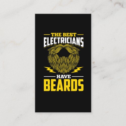 Funny Electrician Man Beards Mustache Humor Business Card
