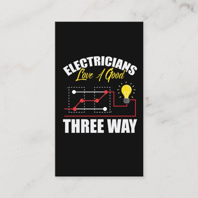 Funny Electrician Retired Husband electricity joke Business Card (Front)