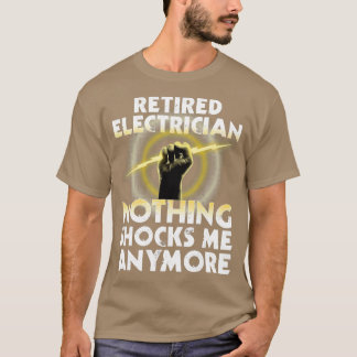 Funny Electrician Retirement Art Men Women Wireman T-Shirt