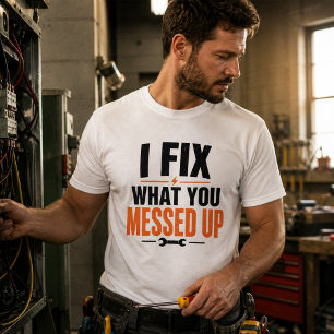 Funny Electrician Shirt I Fix What You Messed Up