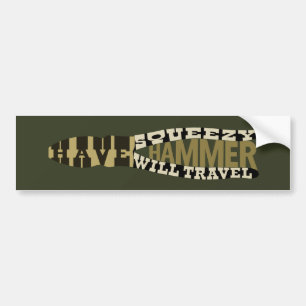 Funny Electrician Squeezy Hammer Bumper Sticker
