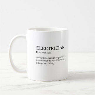 Funny Electrician Technical Meaning Description Coffee Mug