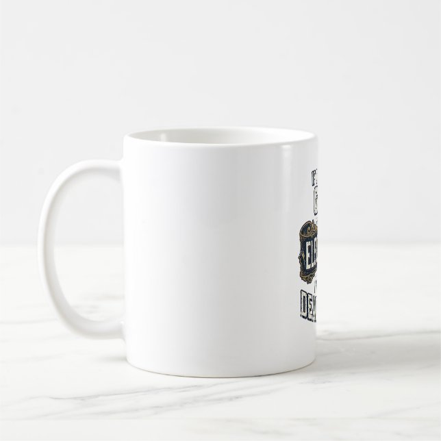 Funny Electrician Vintage Engraving Quote Design Coffee Mug (Left)