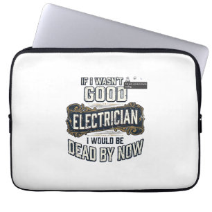 Funny Electrician Vintage Engraving Quote Design Laptop Sleeve