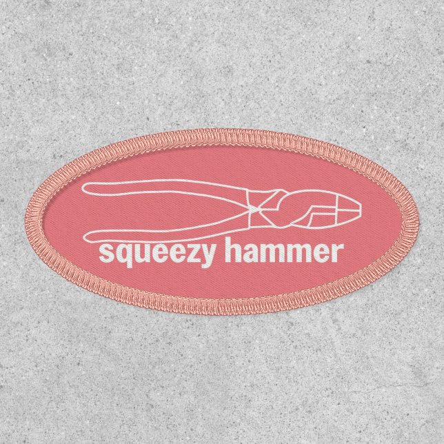 Funny Electricians Swag Squeezy Hammer Patch (Front)