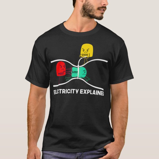 Funny Electricity Explained  I Teacher Nerd Gift T-Shirt (Front)