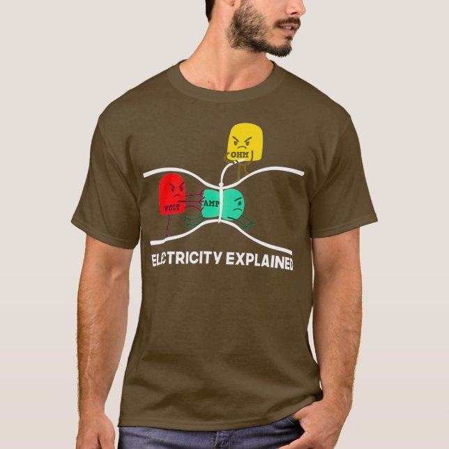 Funny Electricity Explained  I Teacher Nerd Gift T-Shirt (Front)