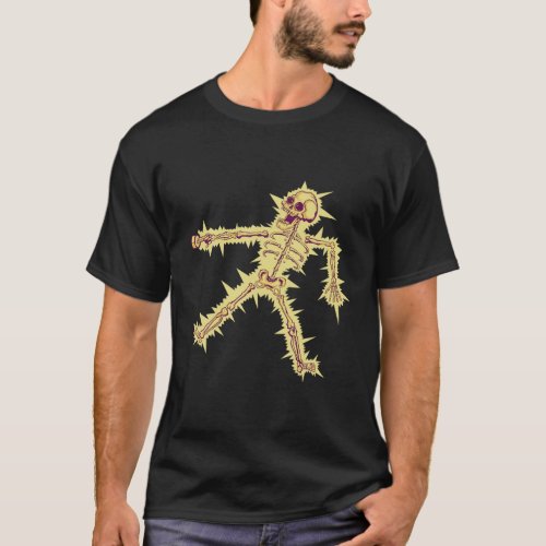 Funny Electrocuted Skeleton Halloween T_Shirt