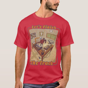 Funny Electronic Music Producer with Synthesizer f T-Shirt