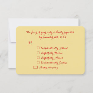 Funny Elegant Custom Holiday Christmas Party RSVP Card