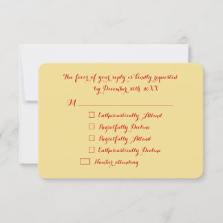 Funny Elegant Custom Holiday Christmas Party RSVP Card