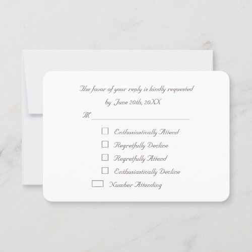 Funny Elegant Custom Party RSVP Invitation Card