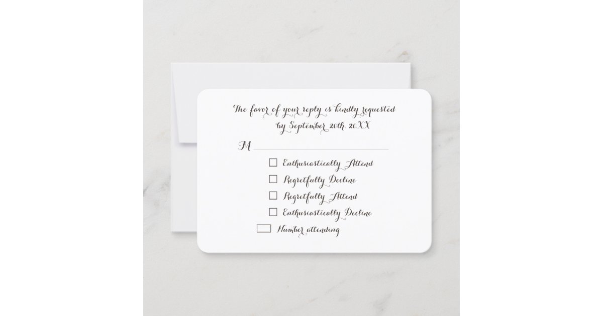 Funny Elegant Custom Party RSVP Invitation Card | Zazzle