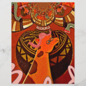 Funny Elegant Giraffe Accessorized African Style (Front)