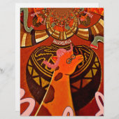 Funny Elegant Giraffe Accessorized African Style (Front/Back)