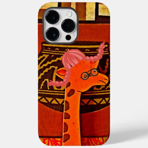 Funny Elegant Giraffe Accessorized African Style Case_Mate iPhone 14 Pro Max Case