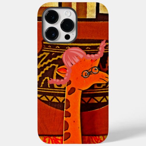 Funny Elegant Giraffe Accessorized African Style Case_Mate iPhone 14 Pro Max Case