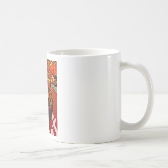 Funny Elegant Giraffe Accessorized African Style Coffee Mug (Right)