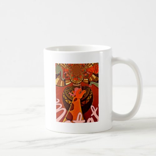 Funny Elegant Giraffe Accessorized African Style Coffee Mug