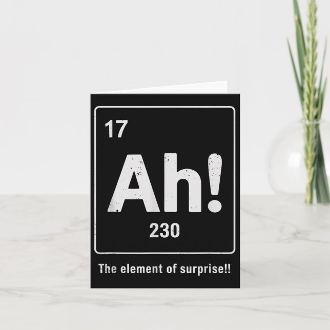 Funny Element Of Surprise  Card (Front)