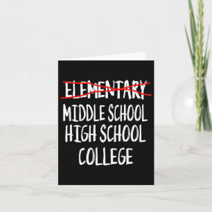 Funny Elementary School Graduation Tee 6th Grade G Card